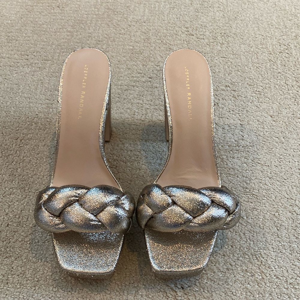 Loeffler Randall Platform Sandal with Braid Prosecco Rose